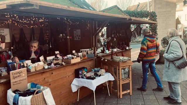 Scheune im Weihnachtsmarkt in Breyell